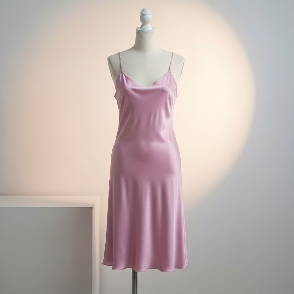 Leylak Saten Slip Elbise